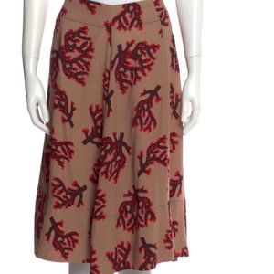 MARNI Tan Printed Knee-Length Skirt S
